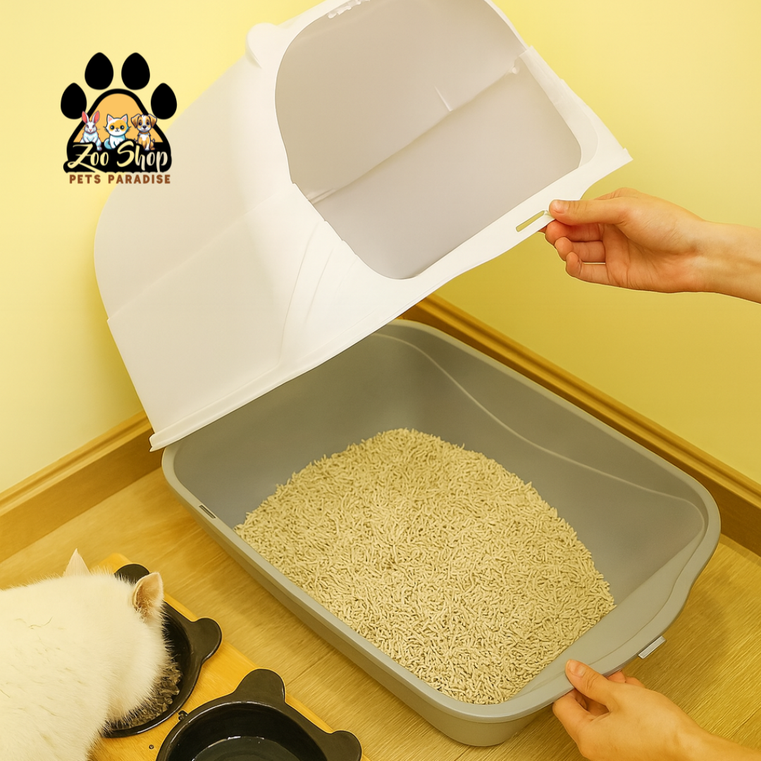 Arenero cerrado modelo orejitas - Color rosado