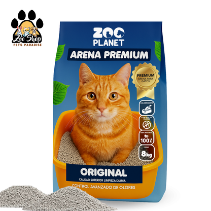 Arena Aglomerante Ultra Premium Zoo Planet 8KG - Sin fragancia (original)