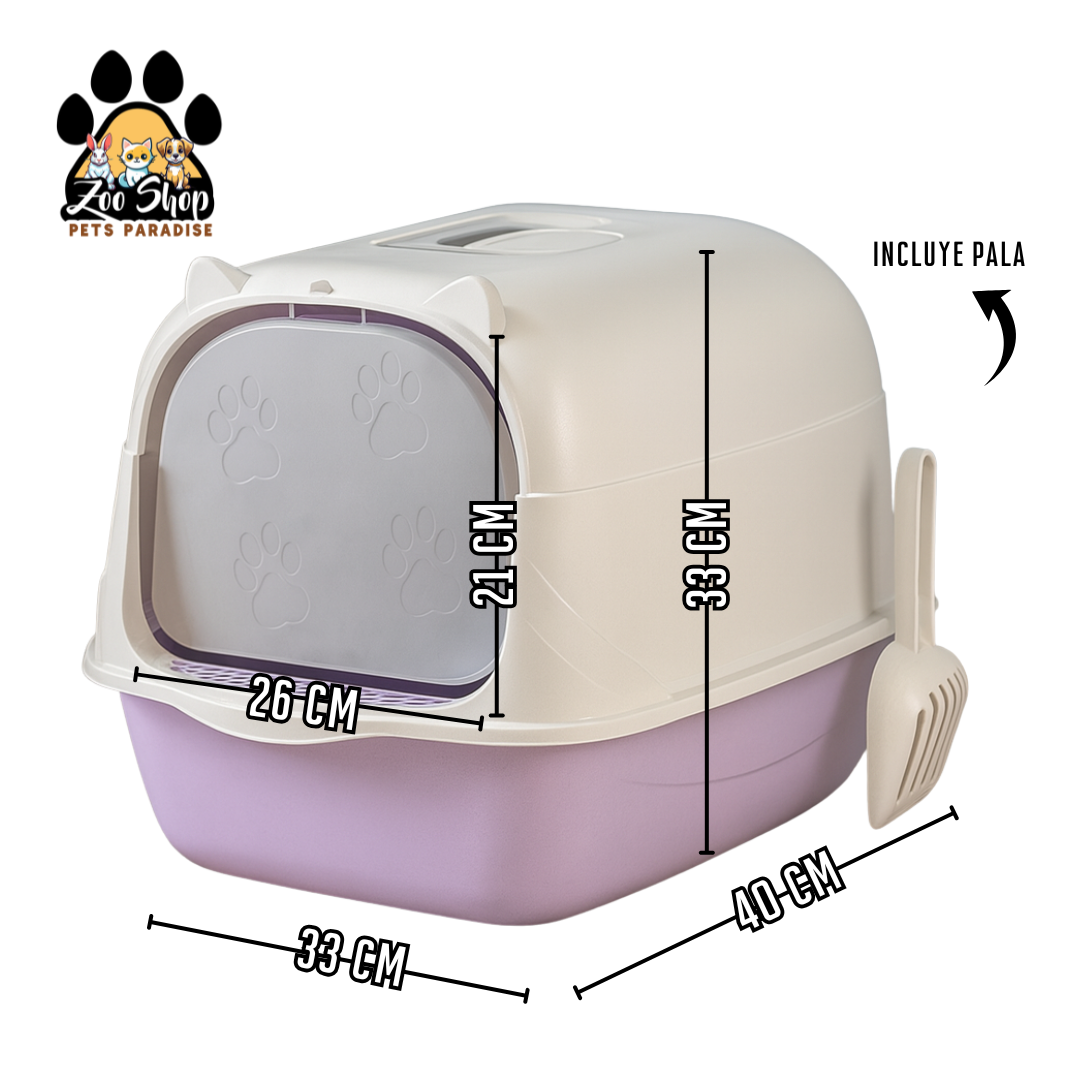 Arenero cerrado modelo orejitas - Color morado