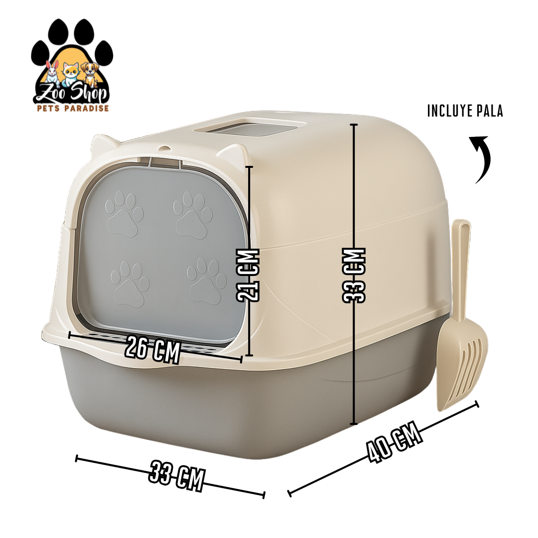 Arenero cerrado modelo orejitas - Color gris