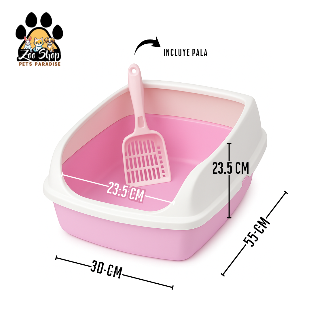 Arenero abierto con borde alto - Color rosado