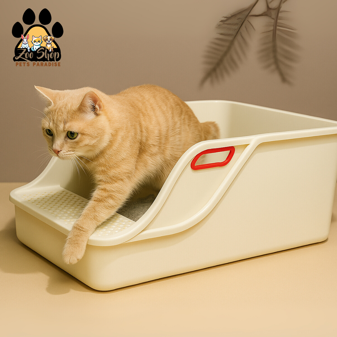 Arenero abierto con sistema de filtrado (colador) para la limpieza - Color blanco