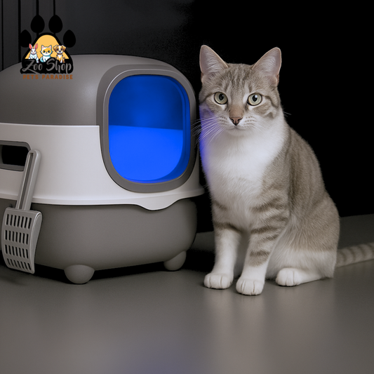 Arenero Cerrado con Luz UV “CleanUV CatBox” - Color gris