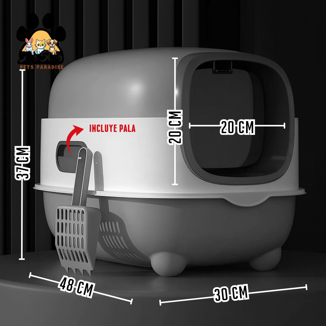Arenero Cerrado con Luz UV “CleanUV CatBox” - Color gris