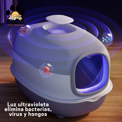 Arenero Cerrado con Luz UV “CleanUV CatBox” - Color verde