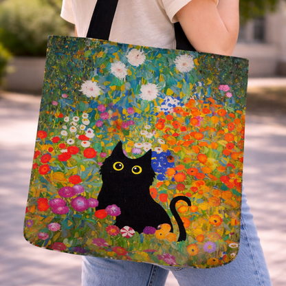 Tote Bag de Tela de Lino. Bolso Multiusos - Diseño #16 JARDÍN SECRETO
