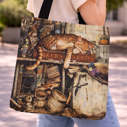 Tote Bag de Tela de Lino. Bolso Multiusos - Diseño #18 SIESTA VINTAGE