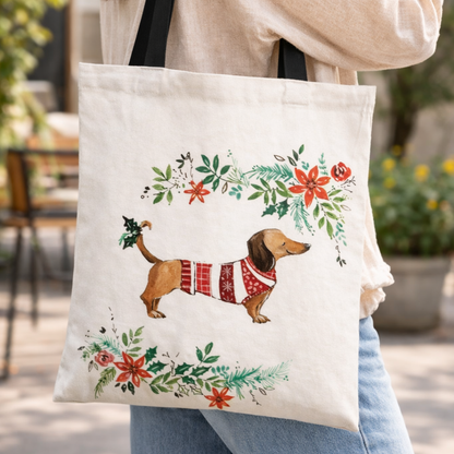 Tote Bag de Tela de Lino. Bolso Multiusos - Diseño #22 INVIERNO COZY