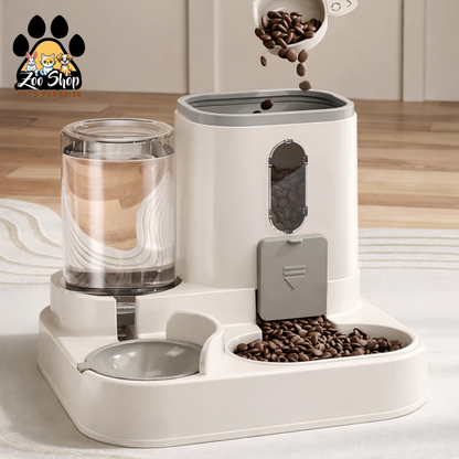 Dispensador 2 en 1 de Agua y Alimento " DuoFeed" (800 ml) - Color rosado