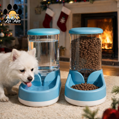 Dispensador Dúo Agua y Alimento (3.8 L) - Color azul