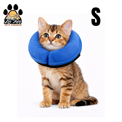 Collar de Recuperación Inflable y Ajustable - Talla S - Color azul