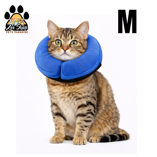 Collar de Recuperación Inflable y Ajustable - Talla M - Color azul