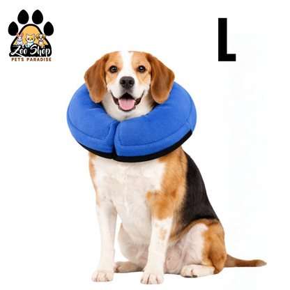 Collar de Recuperación Inflable y Ajustable - Talla L - Color azul