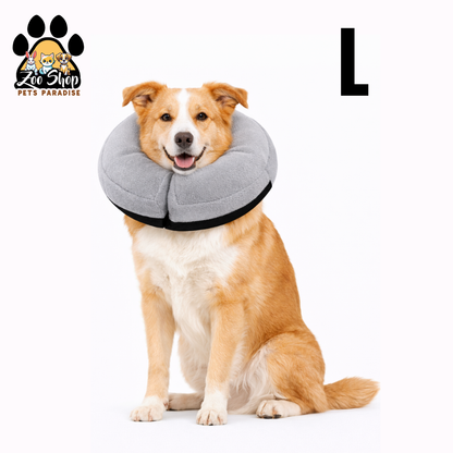 Collar de Recuperación Inflable y Ajustable - Talla L - Color gris