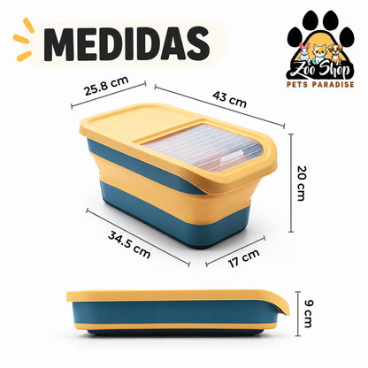 Contenedor Multiusos Para Alimentos y Accesorios de Mascotas - Color azul
